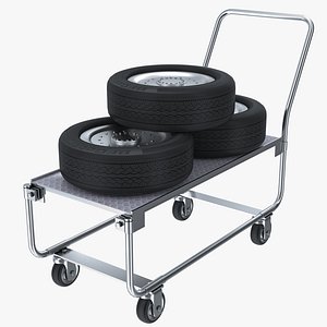 Dolly Cart with Wheels 3D