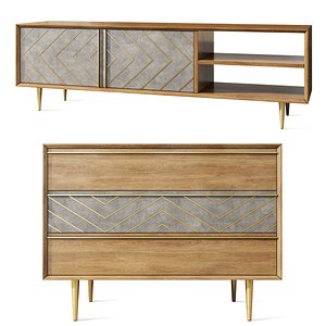 3D model Dresser Tv stand Toshi Atkin and Thyme