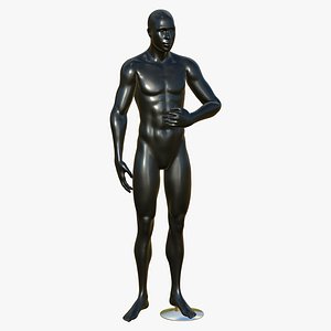 Black Male Mannequin Realistic Full Body model