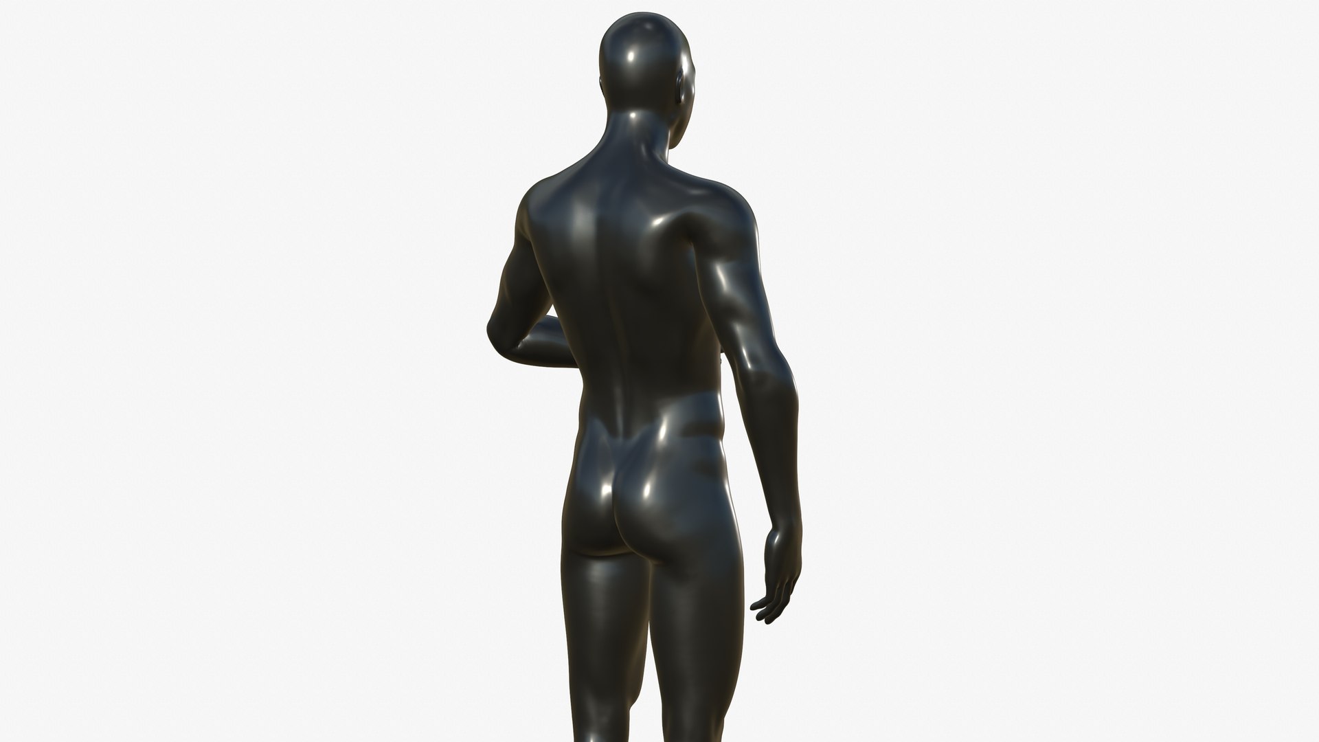 Male Muscle Black Mannequin Men Full Body Black Model Customized