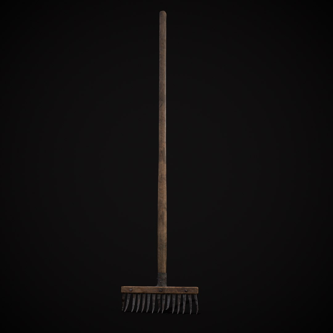 3D Vintage Iron Rake - TurboSquid 2384342