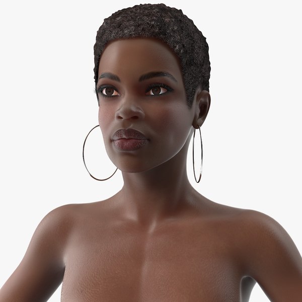 nude dark skin woman model