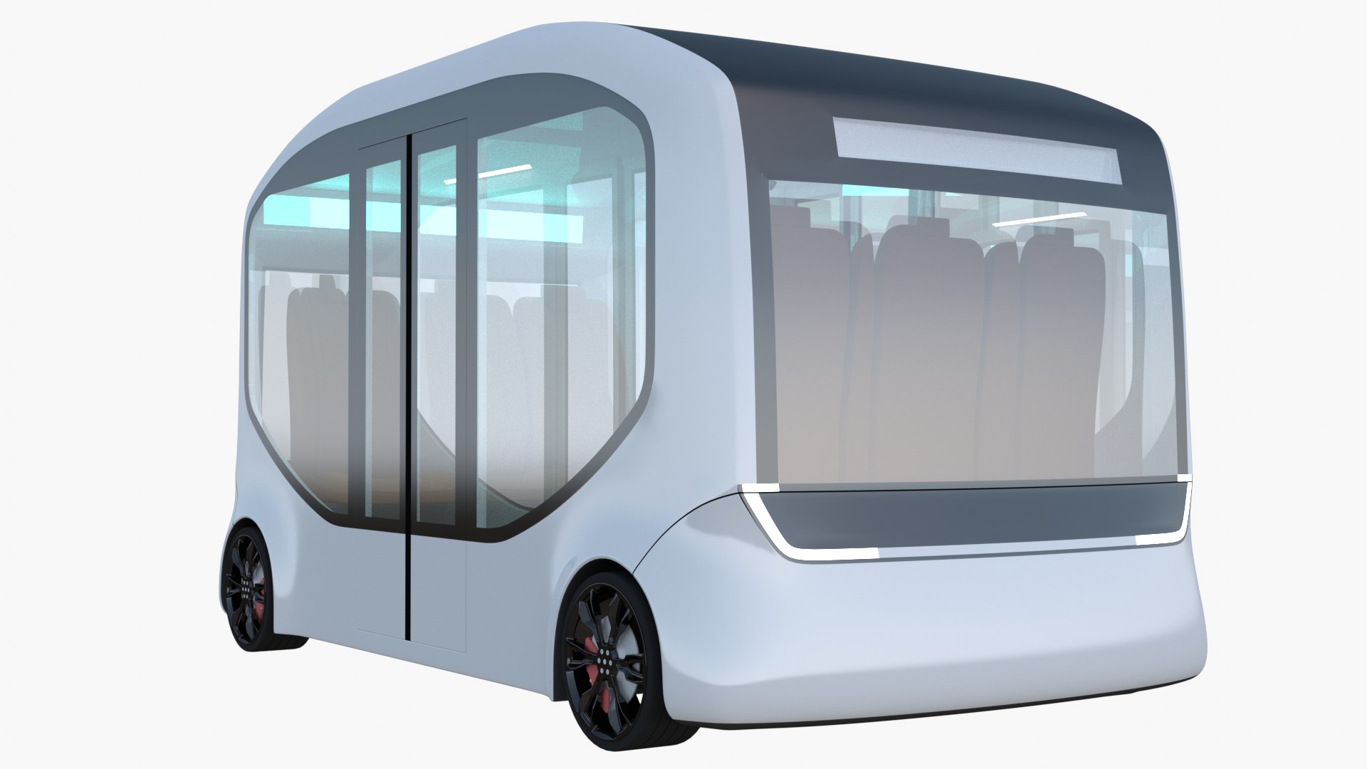 3D Shuttle Minibus And Tesla Robovan Model - TurboSquid 2324963