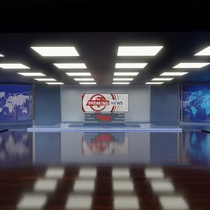 Virtual TV News Studio