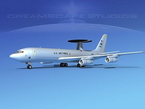 3d boeing e-3 sentry model