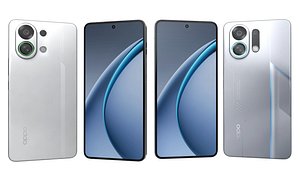 3D model OPPO K13 Turbo Knight White And OPPO K13 Turbo Pro Knight Silver