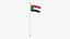 Sudan Flag Stand Pole Animated