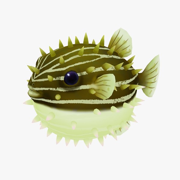 3D модель animated pufferfish TurboSquid 1940423