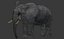 Elefante africano Low Poly