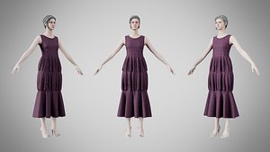 Dress 24 Grape 3D model