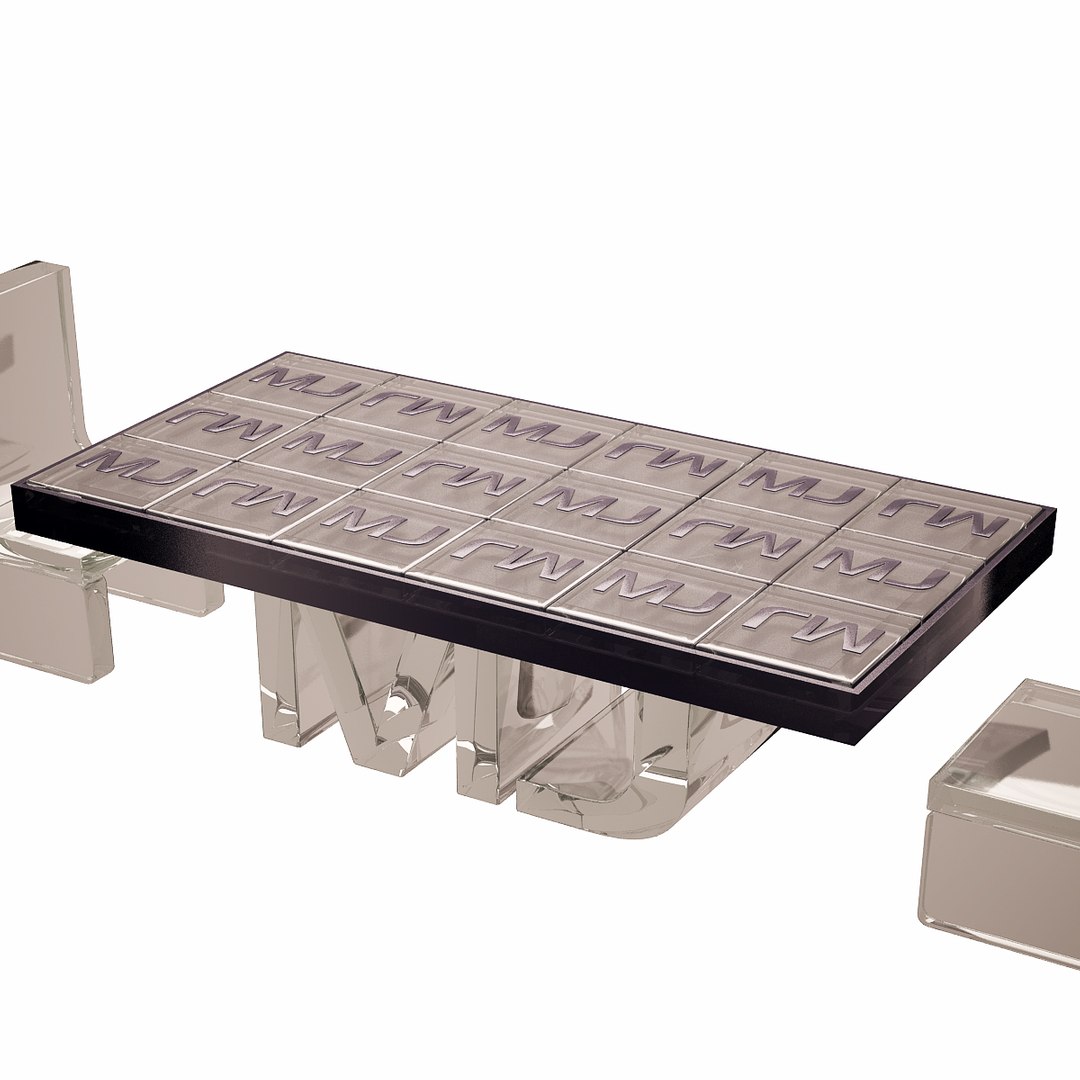 mj dining set 3d model