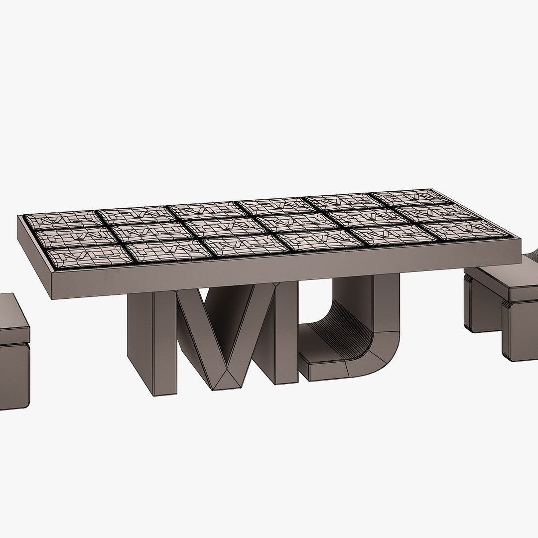 mj dining set 3d model