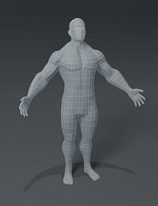 Superhero Male Body Base Mesh