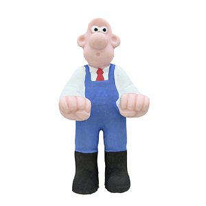 3D Game Ready Wallace Figure model