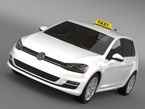 3d model volkswagen golf tsi taxi