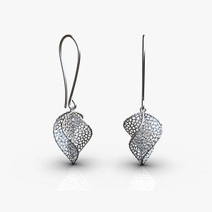 Twisted earrings model