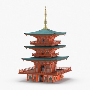 3D japanese-temple-01 model