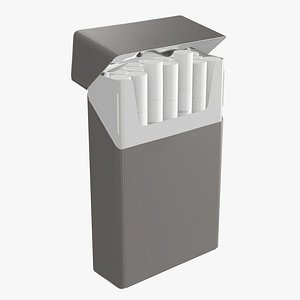 3D opened cigarette pack