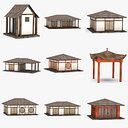 3d japanese houses model
