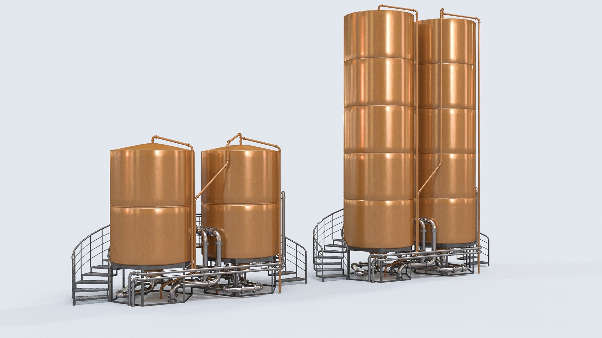 Brewery Beer Tanks 3D Model - TurboSquid 1375167