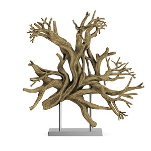large tree root decoration 3D model