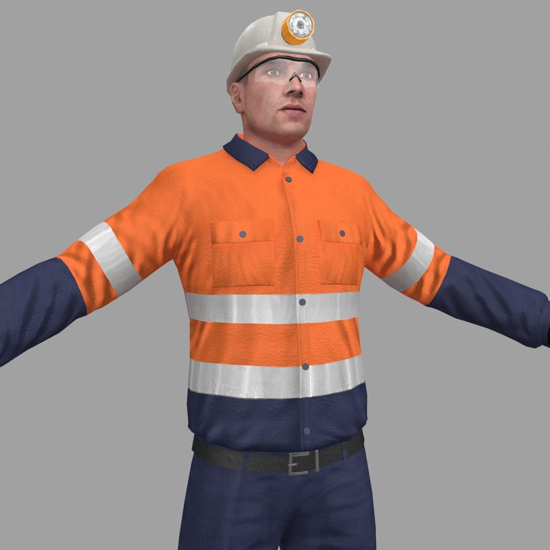 Miner safety worker model - TurboSquid 1355764