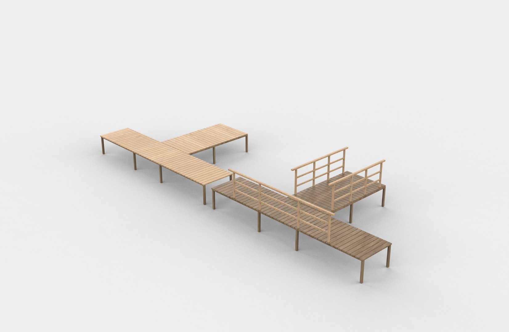 3D Wooden Platform 3D Model - TurboSquid 2509708
