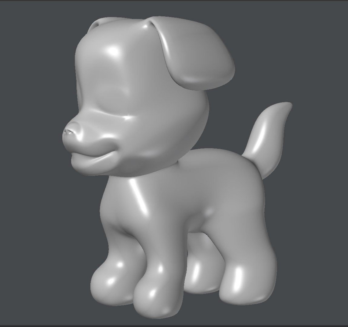 Puppy Dog Nurb Modeled 3d Model