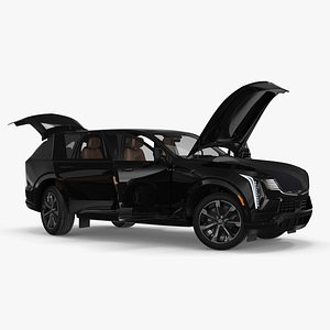 3D Cadillac Escalade IQ 2025 EV Black Raven Rigged