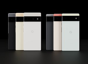 3D Google Pixel 6 and 6 Pro in Official Colors and Design