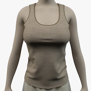 3d max shirt sleeveless skirt avatar