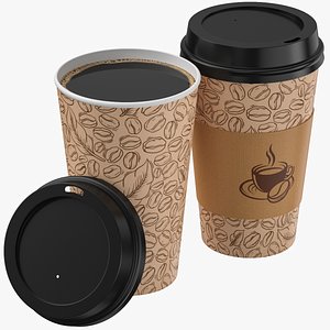 Coffee Paper Cup 06 3D