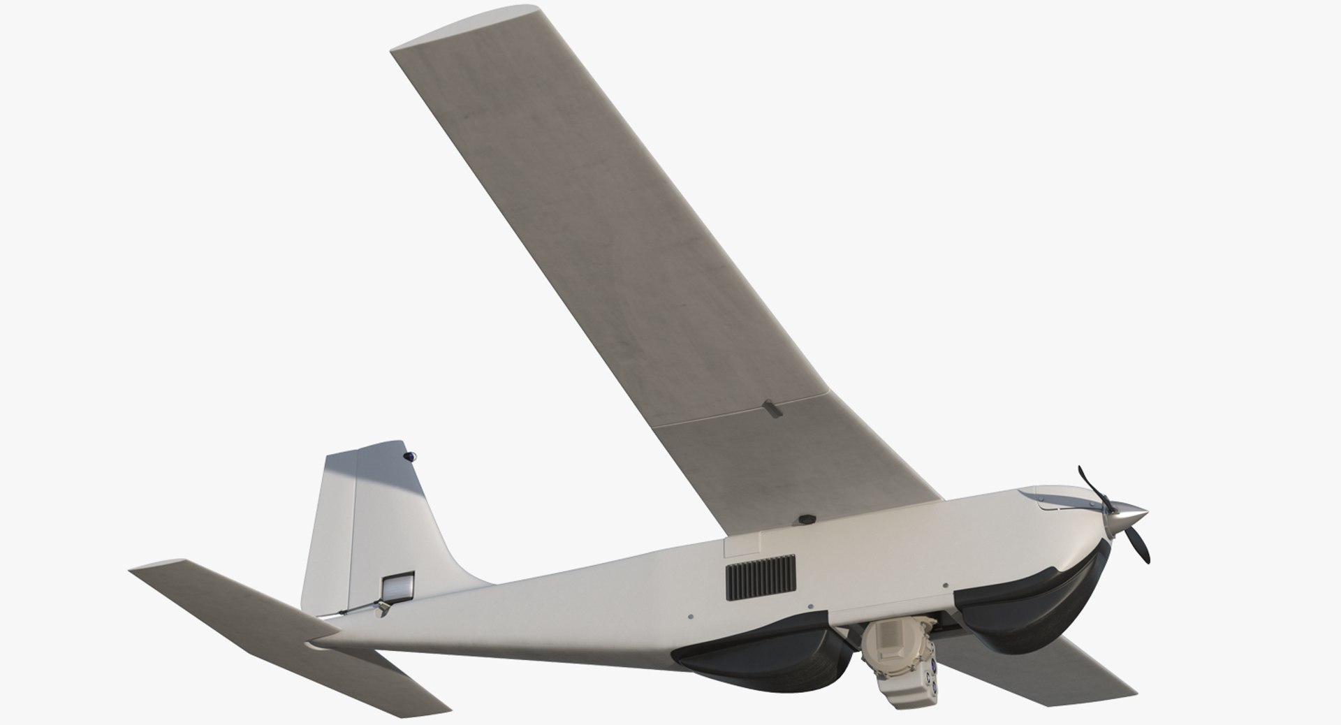 Hand Launched Unmanned Aircraft System UAS RQ-20B Puma 3D model preview