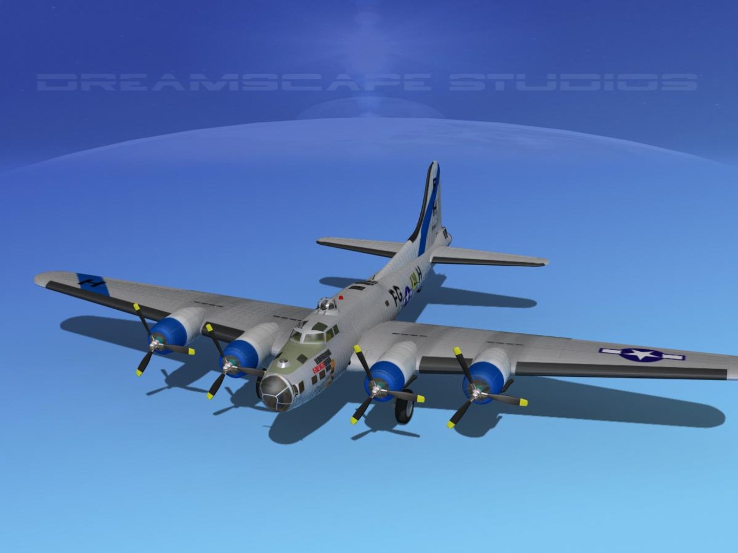 B-17 Boeing Flying Fortress 3d 3ds