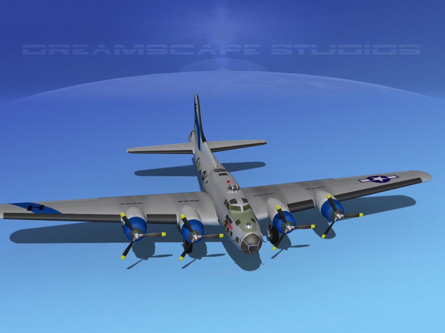 B-17 Boeing Flying Fortress 3d 3ds