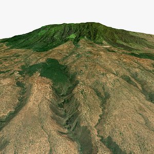 3D Kitumbeine Volcano District of Arusha Region Tanzania Africa model