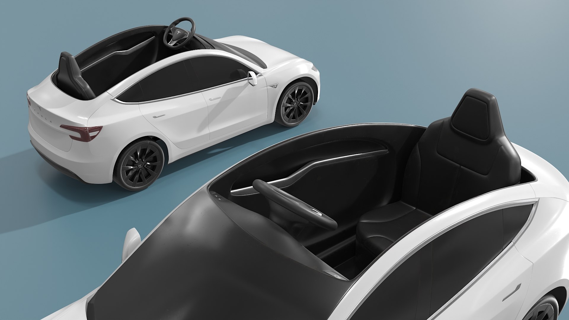 Luxury Kids Ride-On Tesla Inspired White Rigged 3D - TurboSquid 2384763