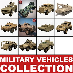 military vehicles v2 3d model
