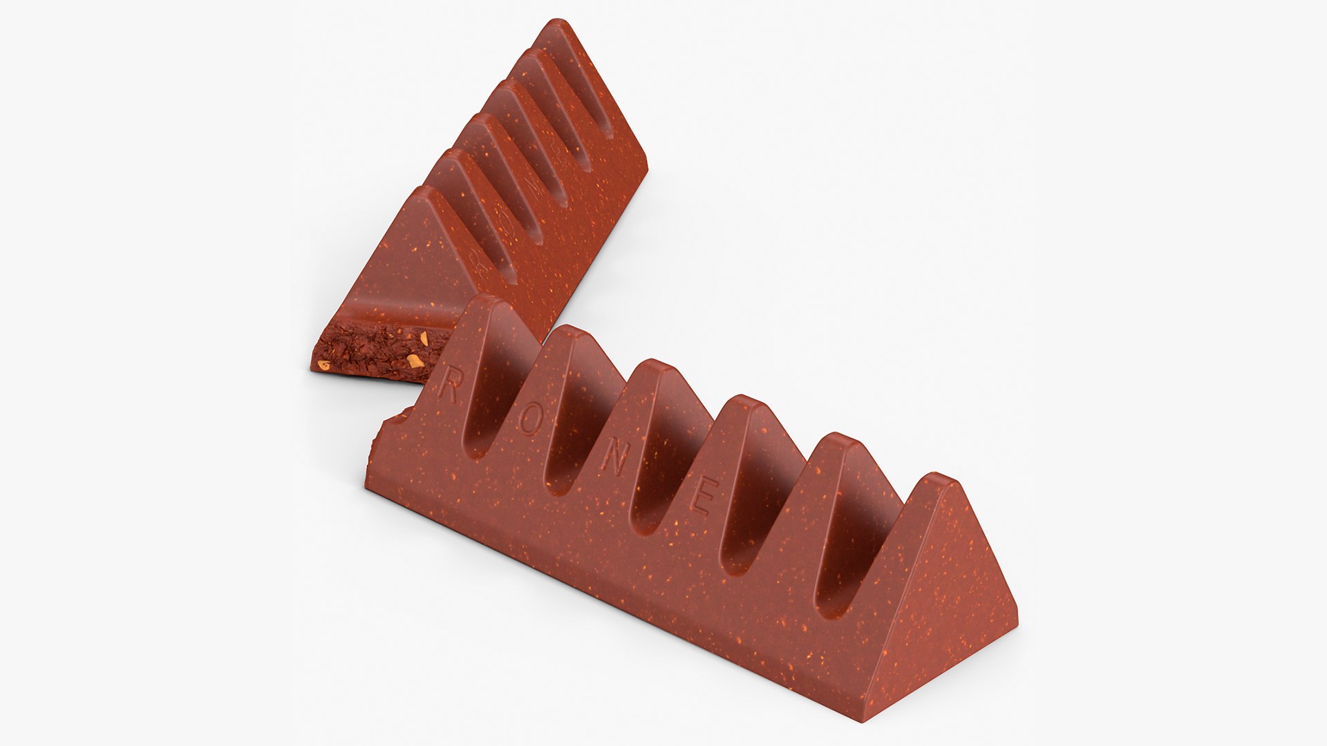 Toblerone Milk Chocolate Split Bar 3D model preview