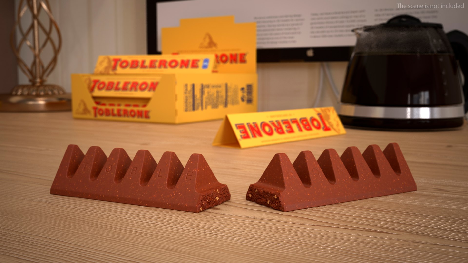 3D Model Toblerone Milk Chocolate Split Bar - TurboSquid 1768463