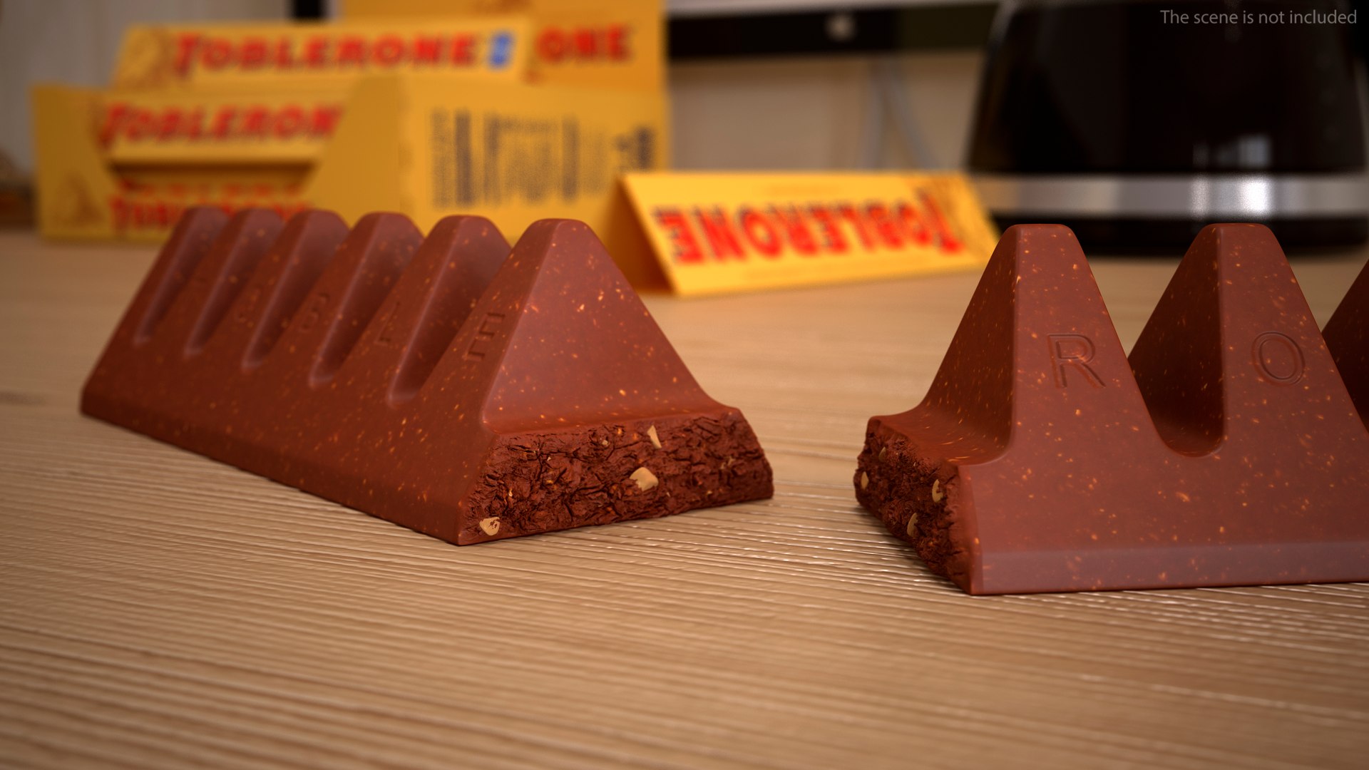 3D Model Toblerone Milk Chocolate Split Bar - TurboSquid 1768463
