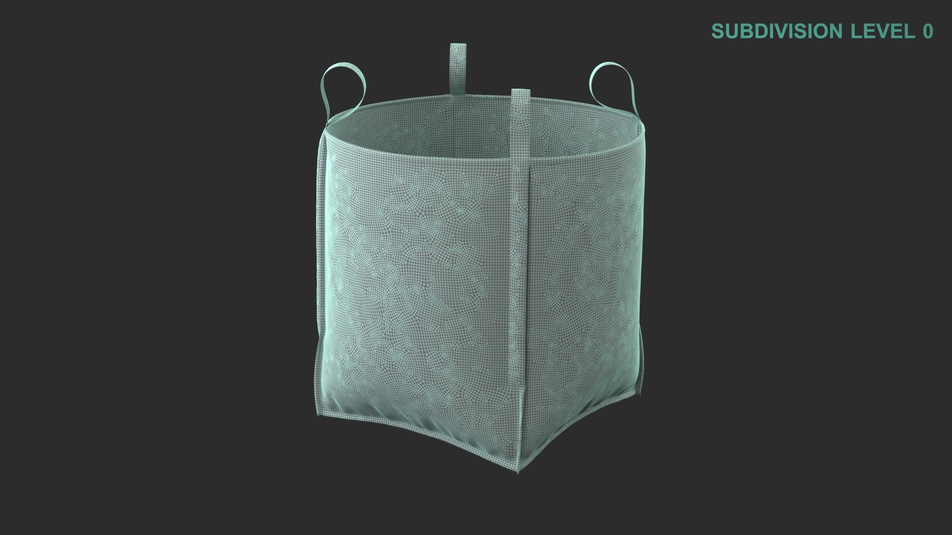 3D Bulk Bag model https://p.turbosquid.com/ts-thumb/54/qEJVwY/ml/wireframe0007/jpg/1680848369/1920x1080/fit_q87/f8bb6eff59e794d58c486c758930686dcd5325d2/wireframe0007.jpg