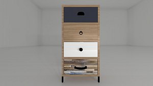Wooden shelf 3D model