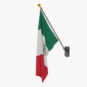 Wall Flag Mexico 3D model
