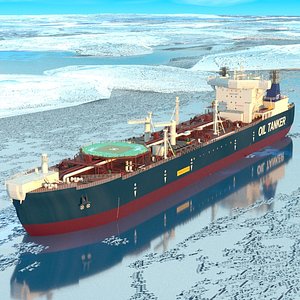 3D Arctic Tanker ship model