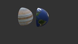 Earth and Jupiter