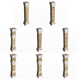 Baluster Collection White 3D model