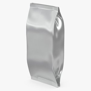 Silver Plastic Foil Bags 03 3D model