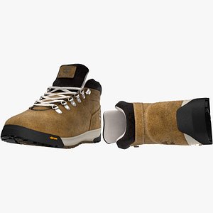 timberland hiking boots 3d model