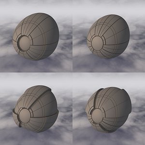 C4D Sci-Fi Spaceship A 004 Untextured